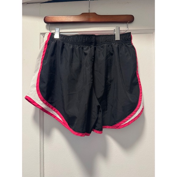 Nike Dri-FIT Tempo Running Shorts Womens Medium Black Pink White Athletic Gym - Picture 2 of 3
